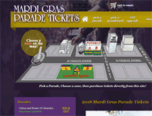 Tablet Screenshot of mardigrasparadetickets.com